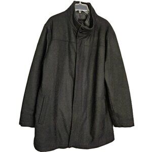 Vintage Structure Men's Wool Blend Heavly Lined Outdoor Pea Coat Size XXL/EEG